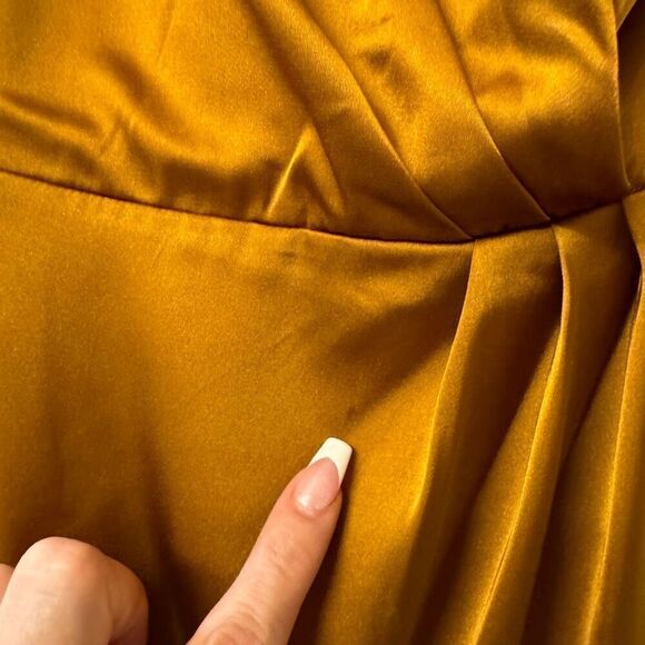 NWOT Celia One Shoulder Bronze Midi Dress by BalticBorn Medium - Picture 6 of 13